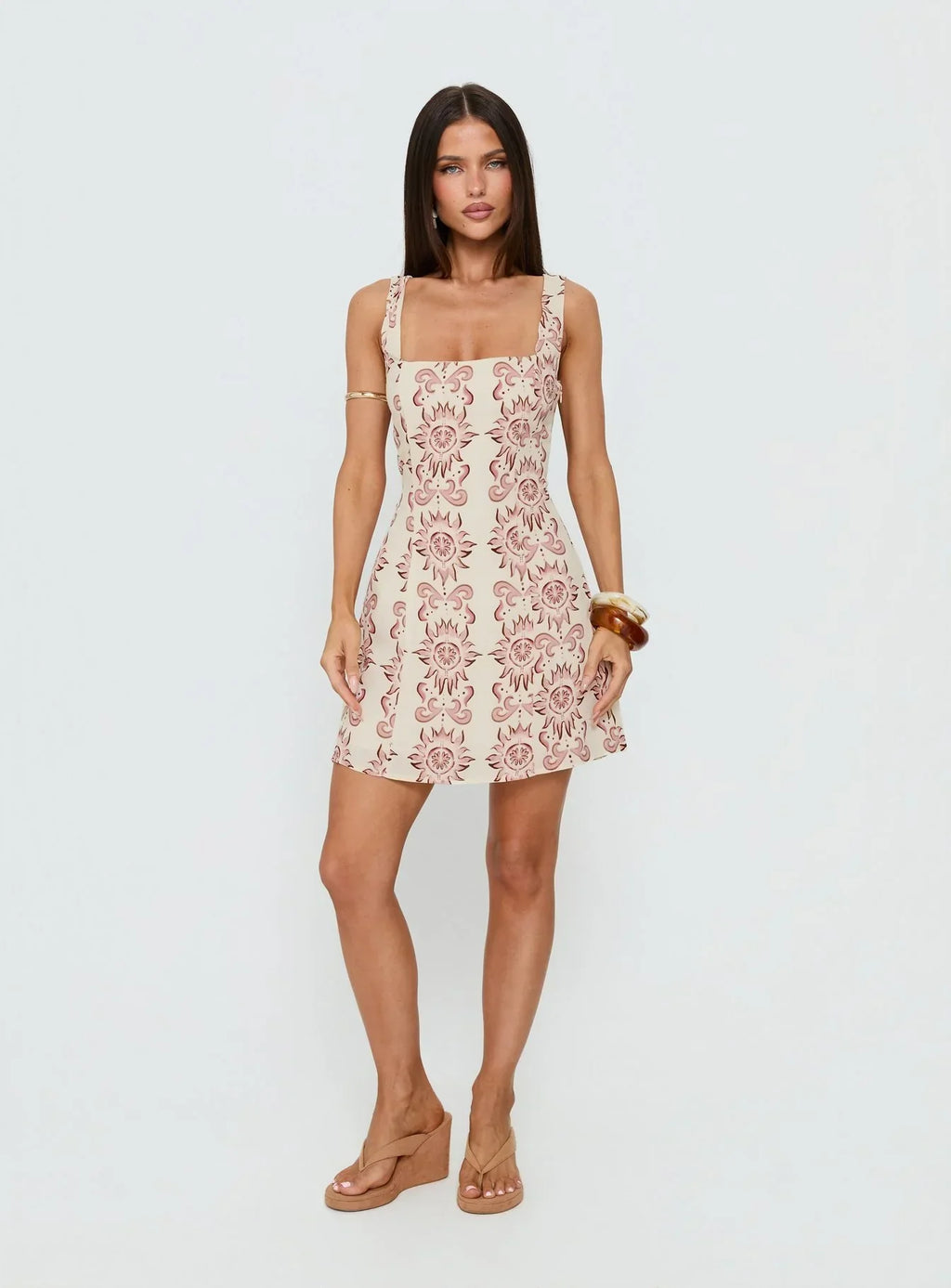 Maris Mini Dress Cream / Pink