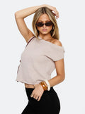Ashfield Off Shoulder Top Oat