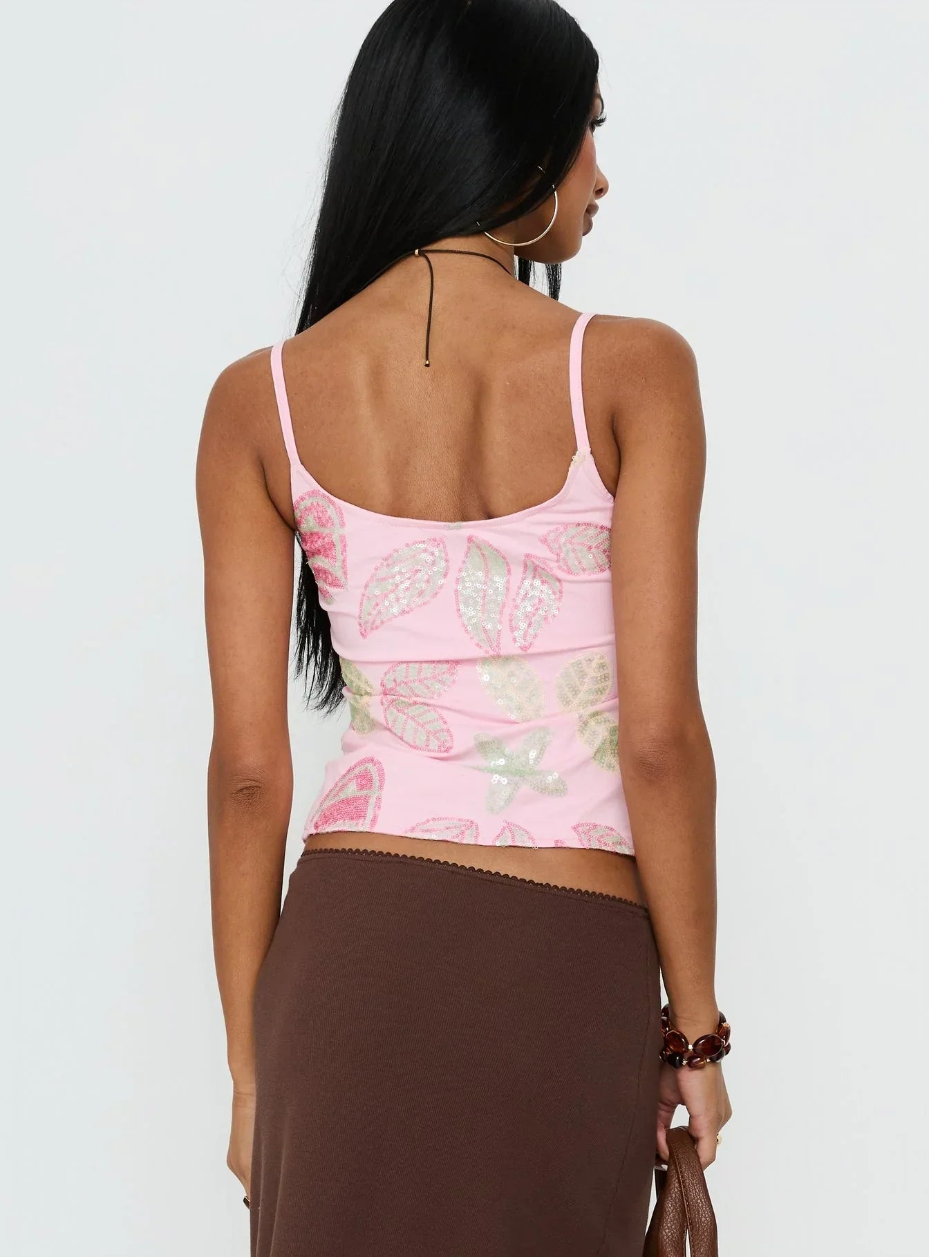 Lunavia Sequin Cami Top Pink