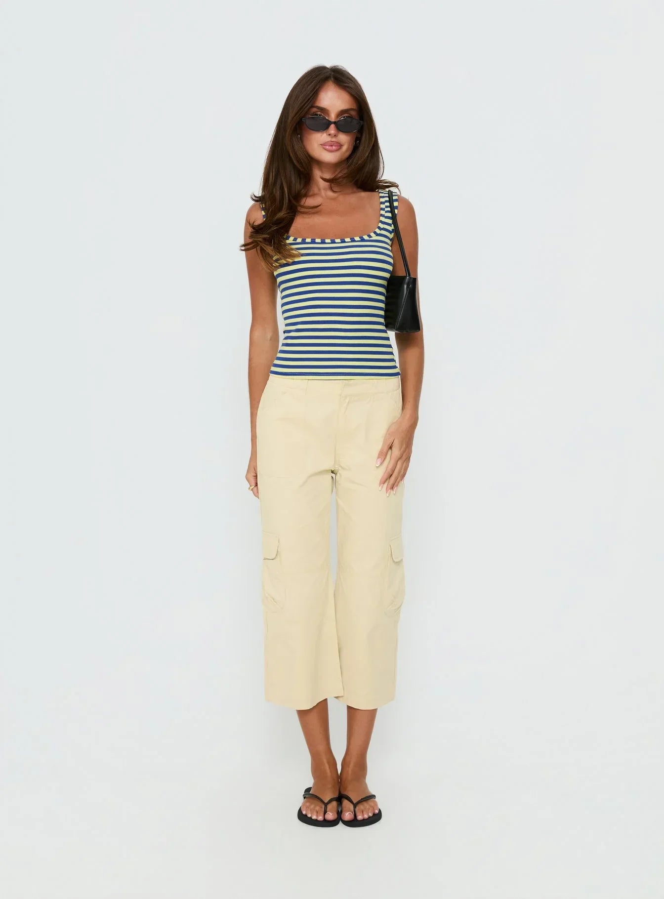 Arivelle Tank Top Blue / Yellow Stripe