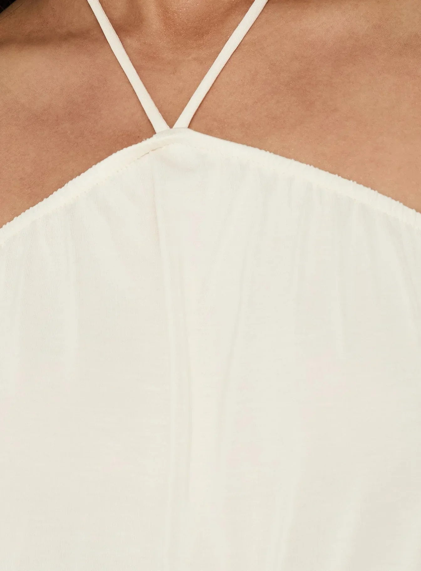 Summer Sorbet Gathered Halter Top Cream
