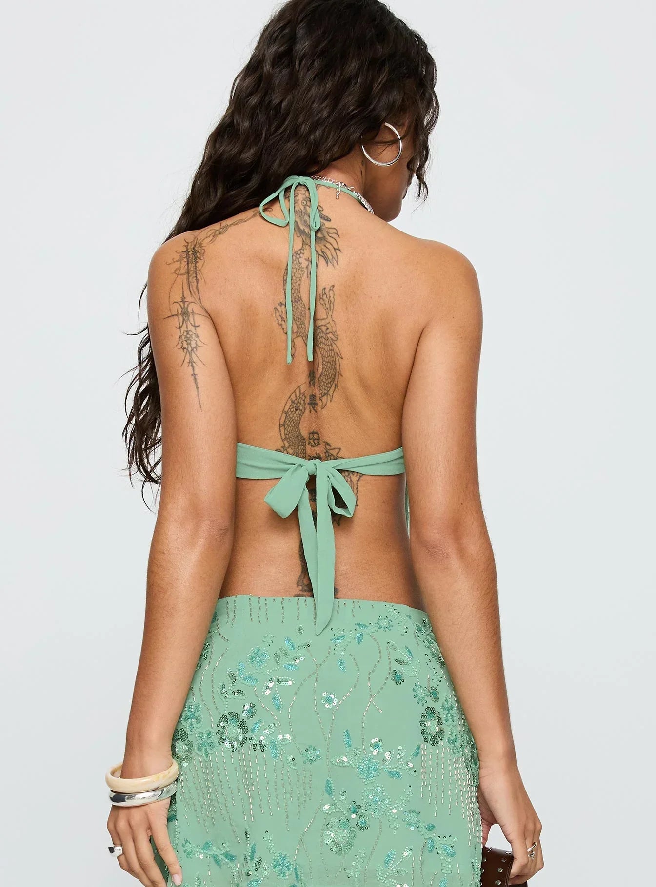 What A Coincidence Beaded Top Teal