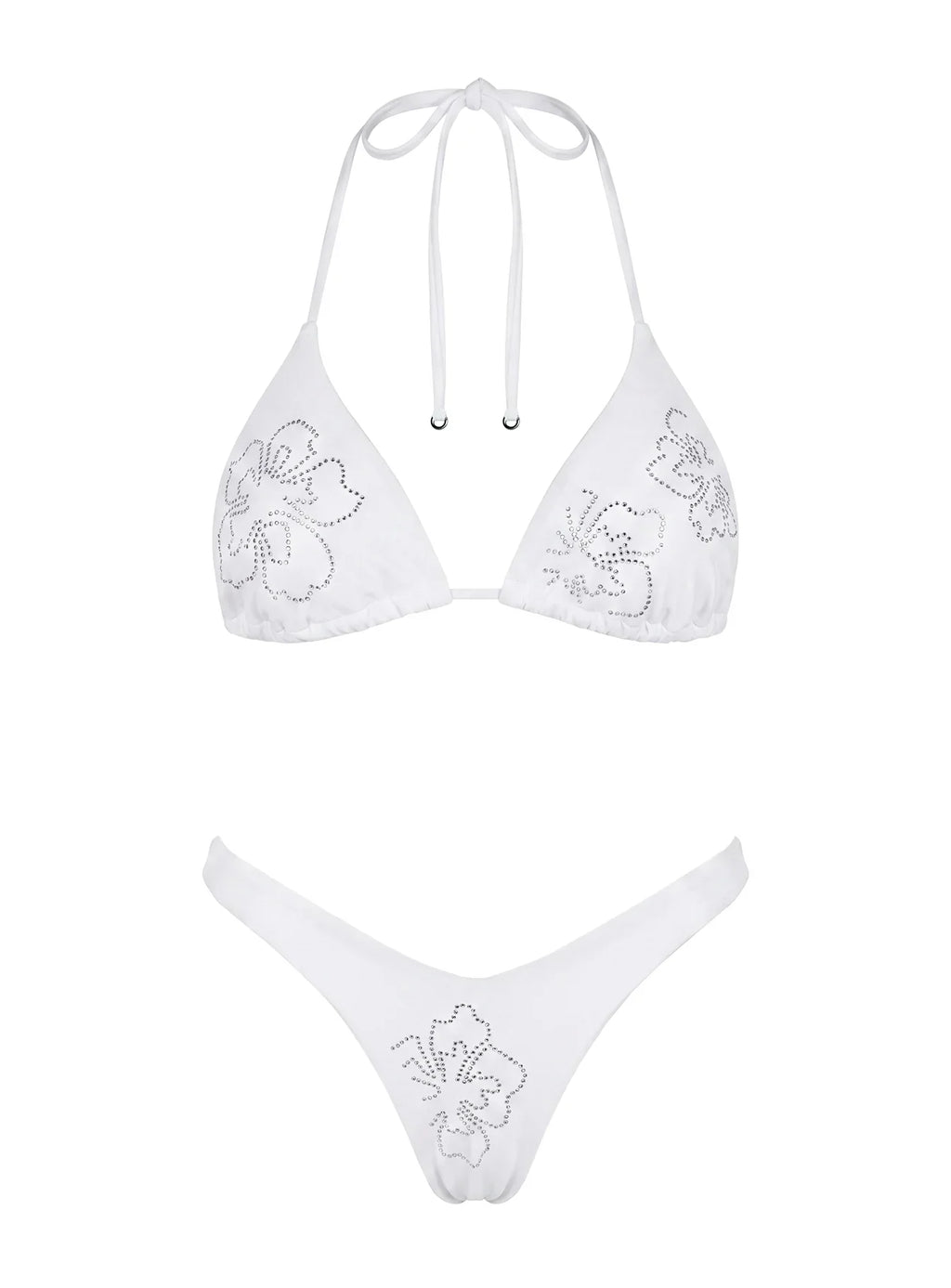 Wildfire Waves Triangle Bikini Top White