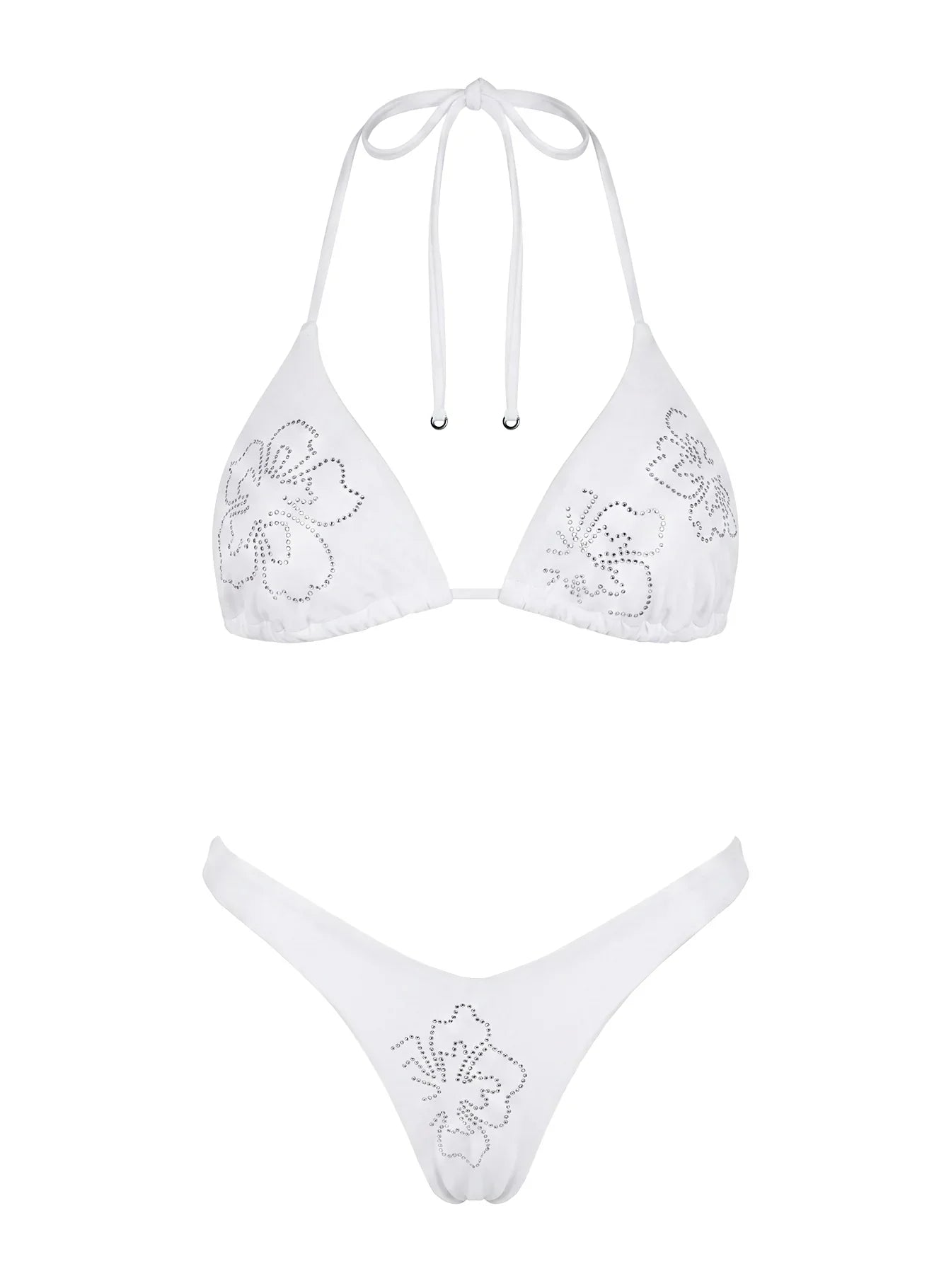 Wildfire Waves Triangle Bikini Top White