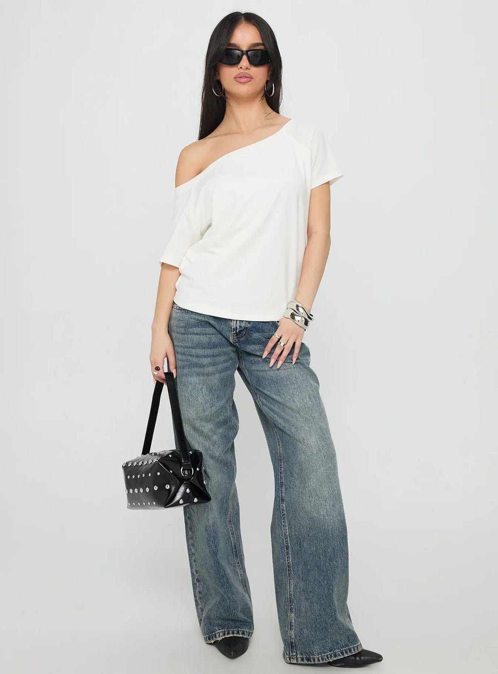Icon Baby Off Shoulder Top White