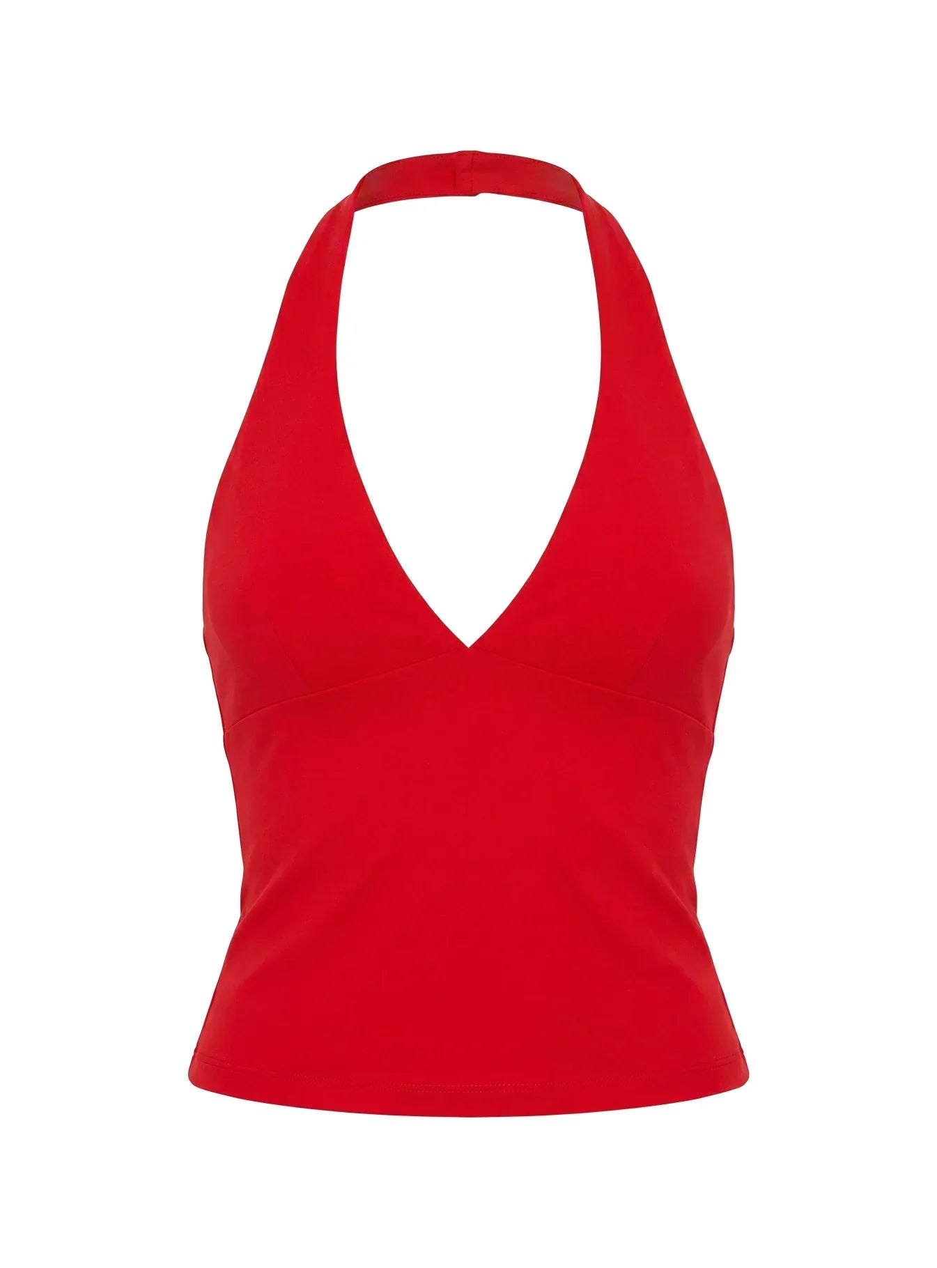 Habitual Active Longline Plunge Neck Tank Top Red