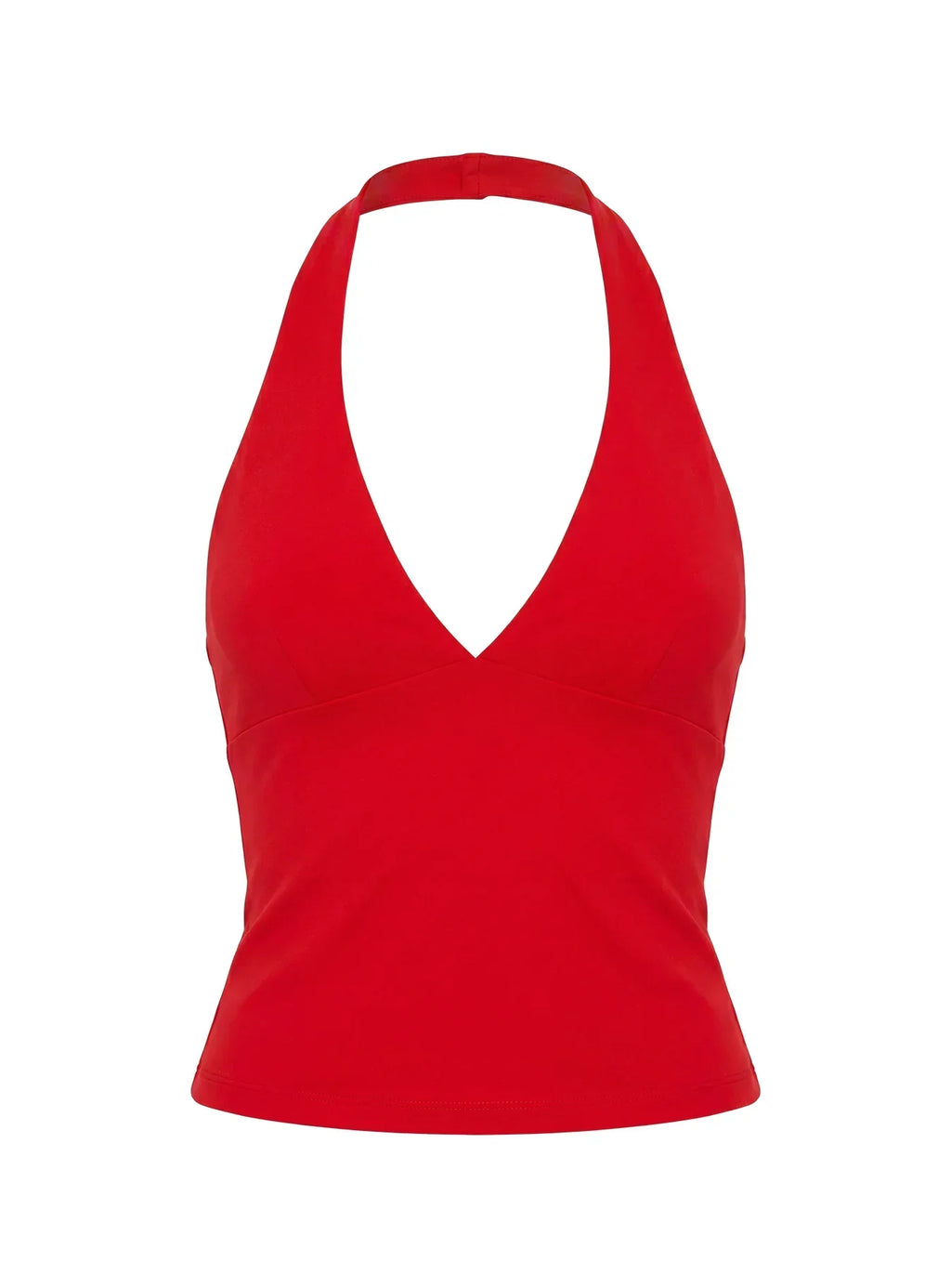 Habitual Active Longline Plunge Neck Tank Top Red