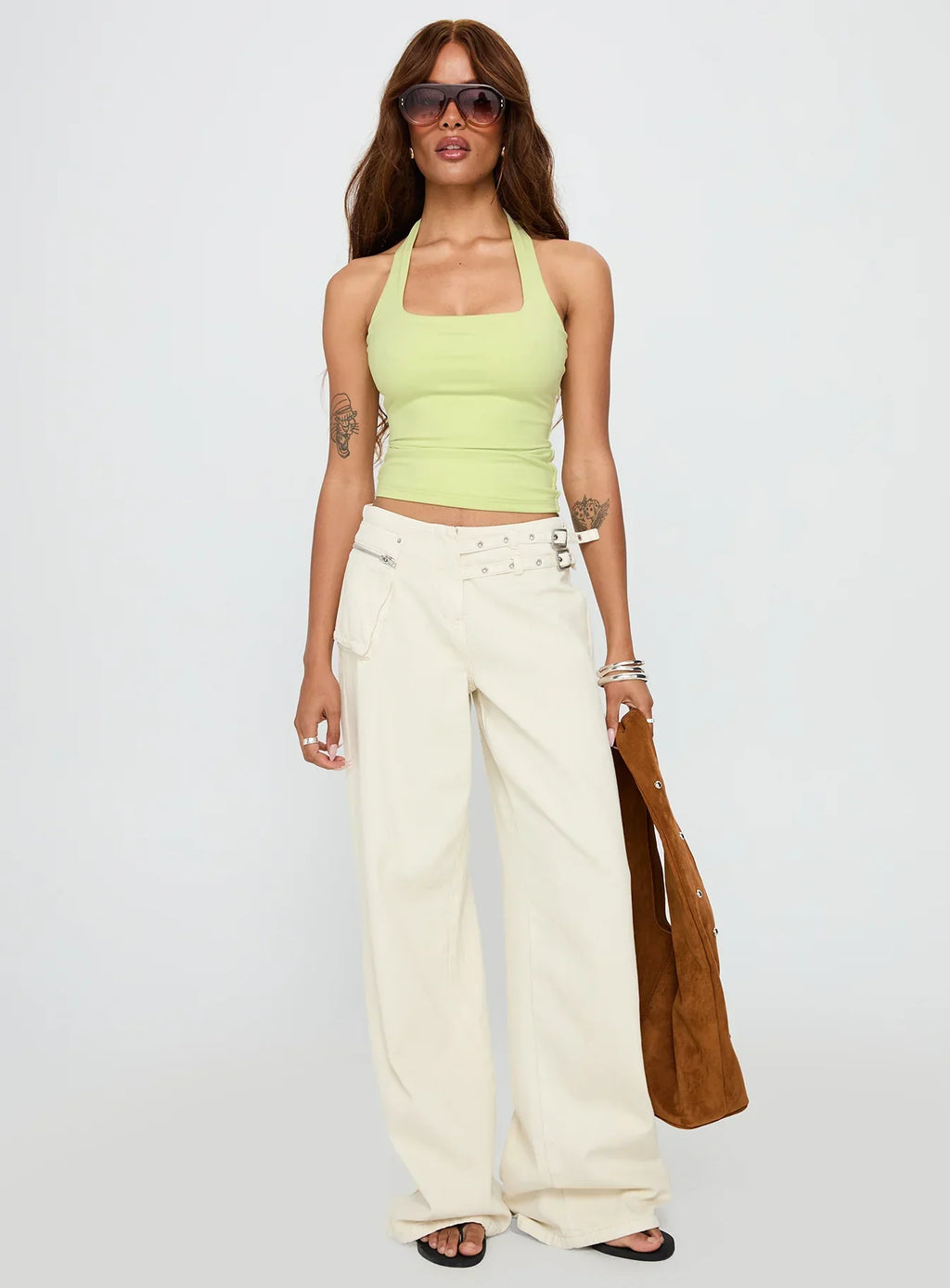 Assumptions Halter Top Sage