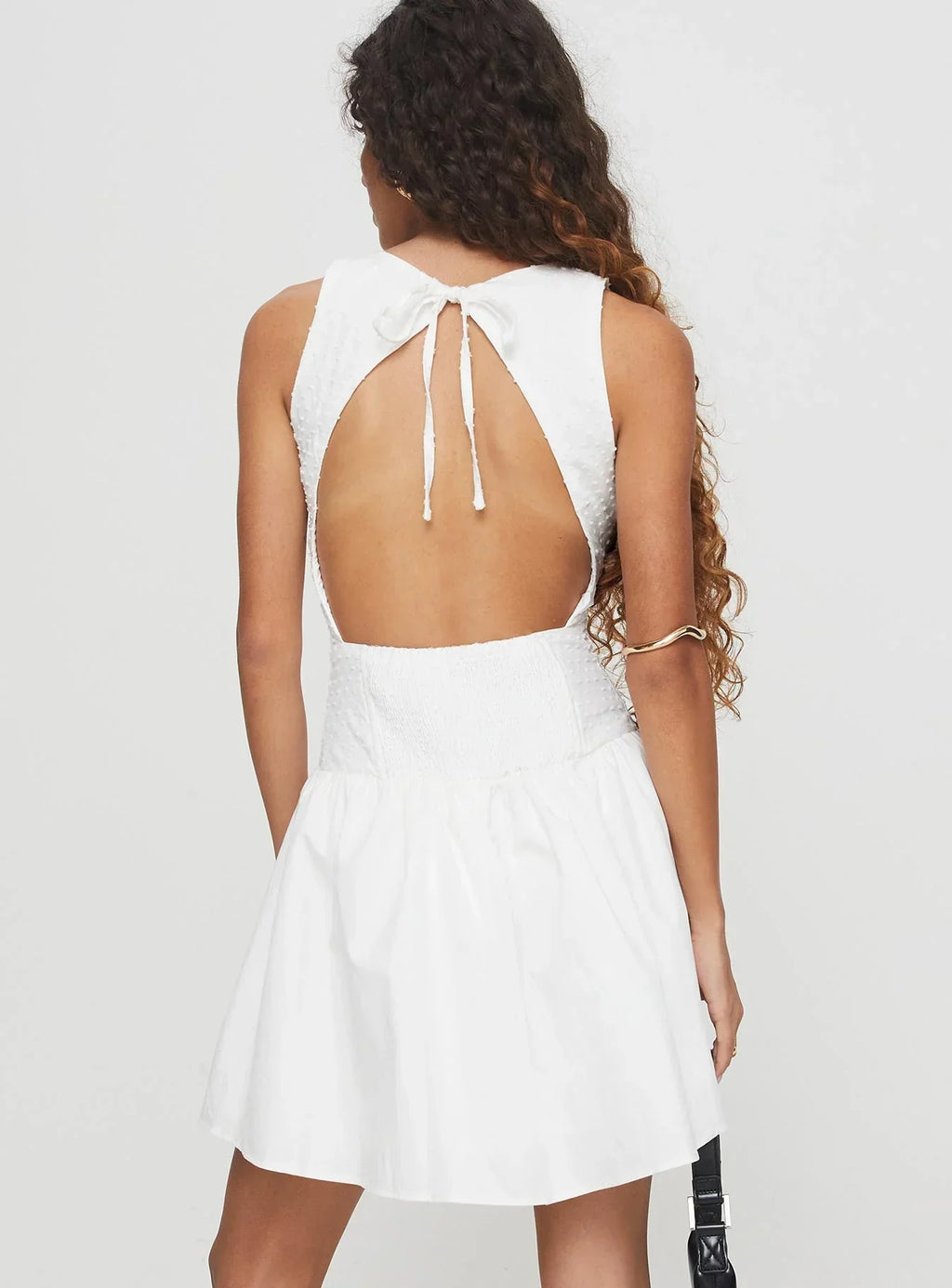 Square It Mini Dress White