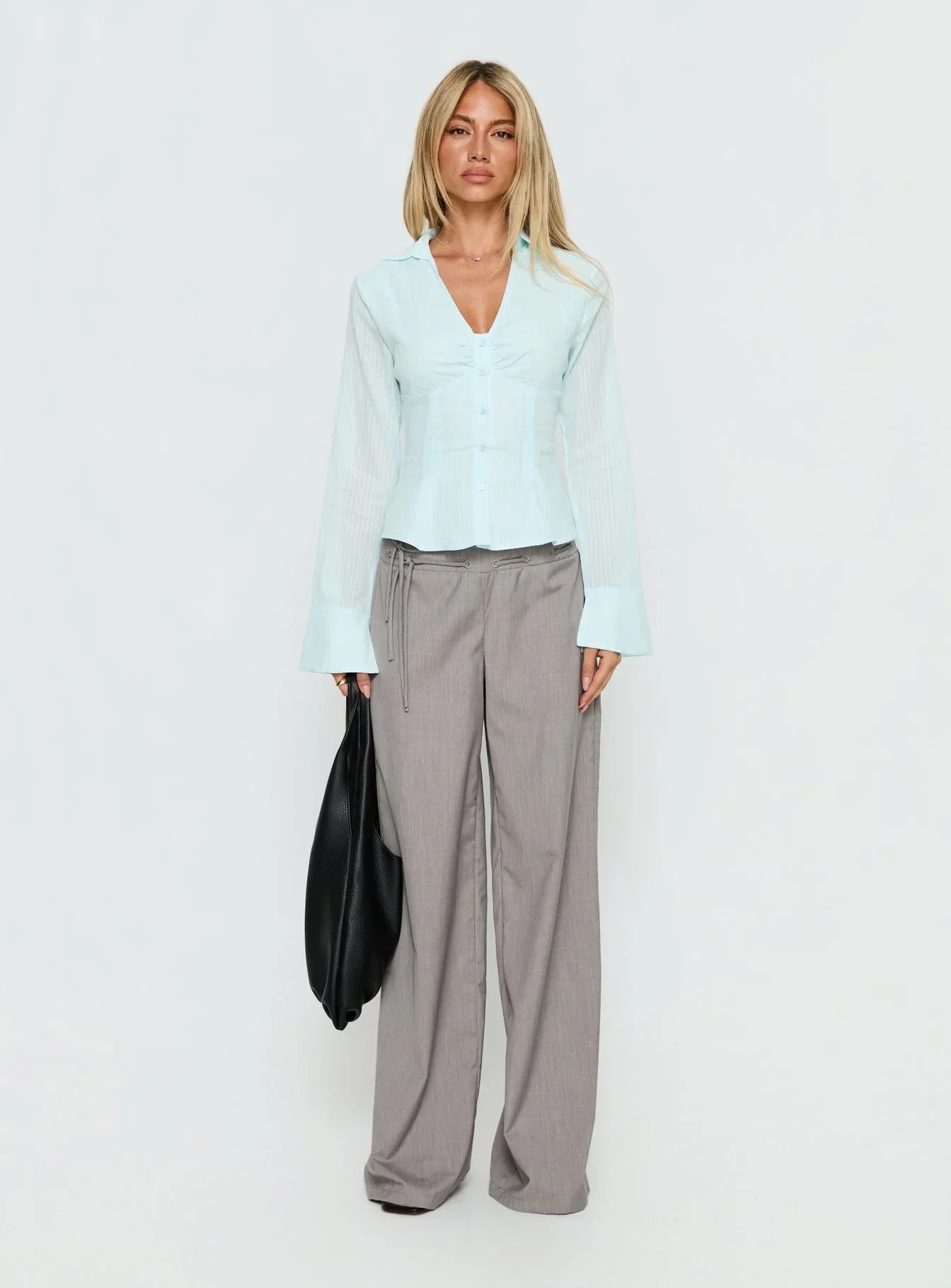 Elowenn Long Sleeve Top Soft Blue