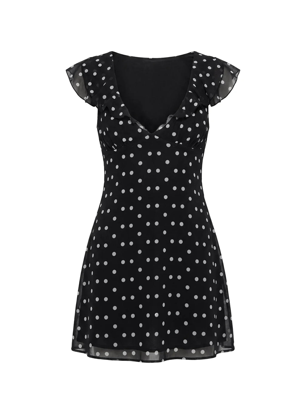 I Guess So Mini Dress Black Polka Dot